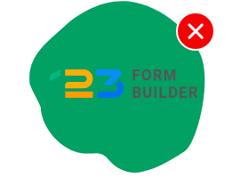 123 form builder logo with black font color on green background