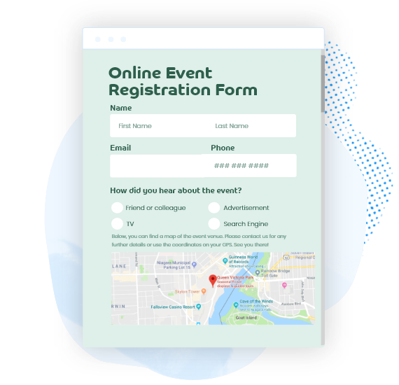 online event registration form for schools
