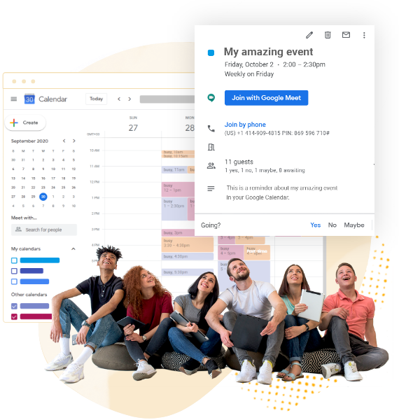 adding people to your Google calendar event through online registration forms