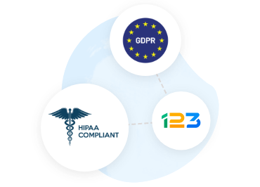 123 Form Builder security compliances - GDPR and HIPAA