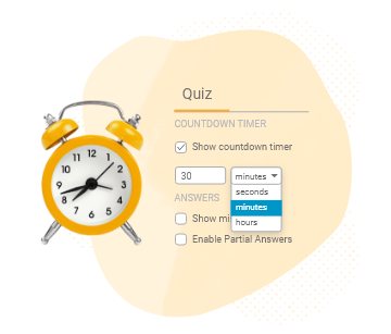 create online quiz with countdown timer