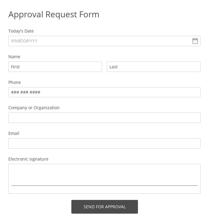 Approval Request Form