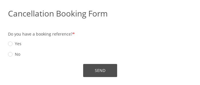 Cancellation Booking Form
