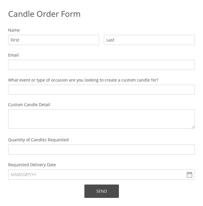 Candle Order Form