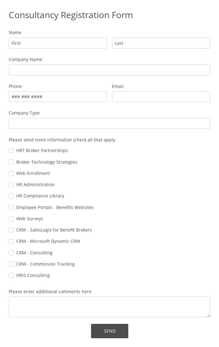 Consultancy Registration Form