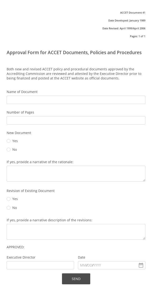 Document Approval Form