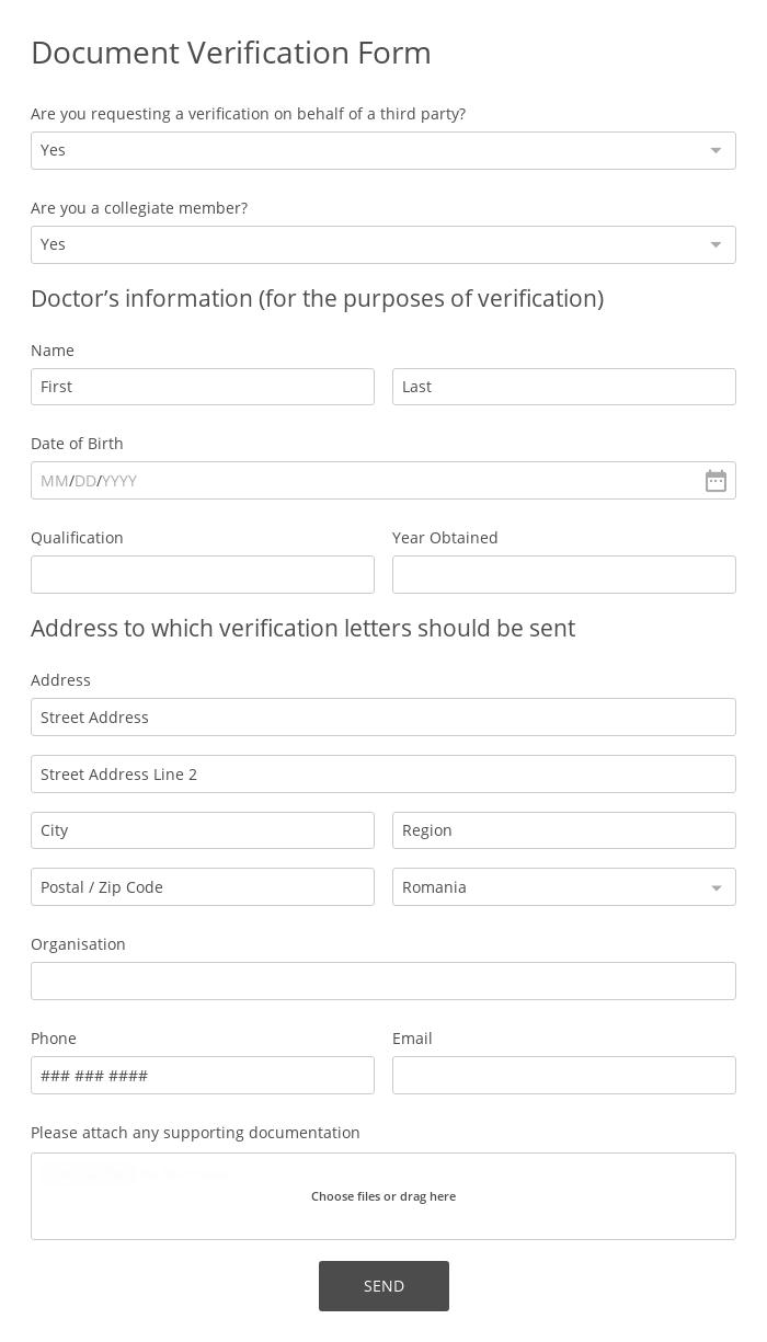 Document Verification Form
