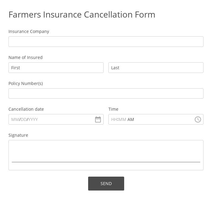 Farmers Insurance Cancellation Form