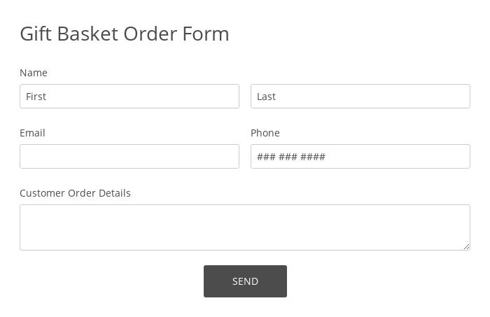 Gift Basket Order Form