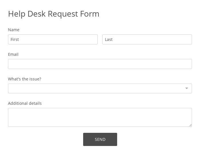 Help Desk Request Form