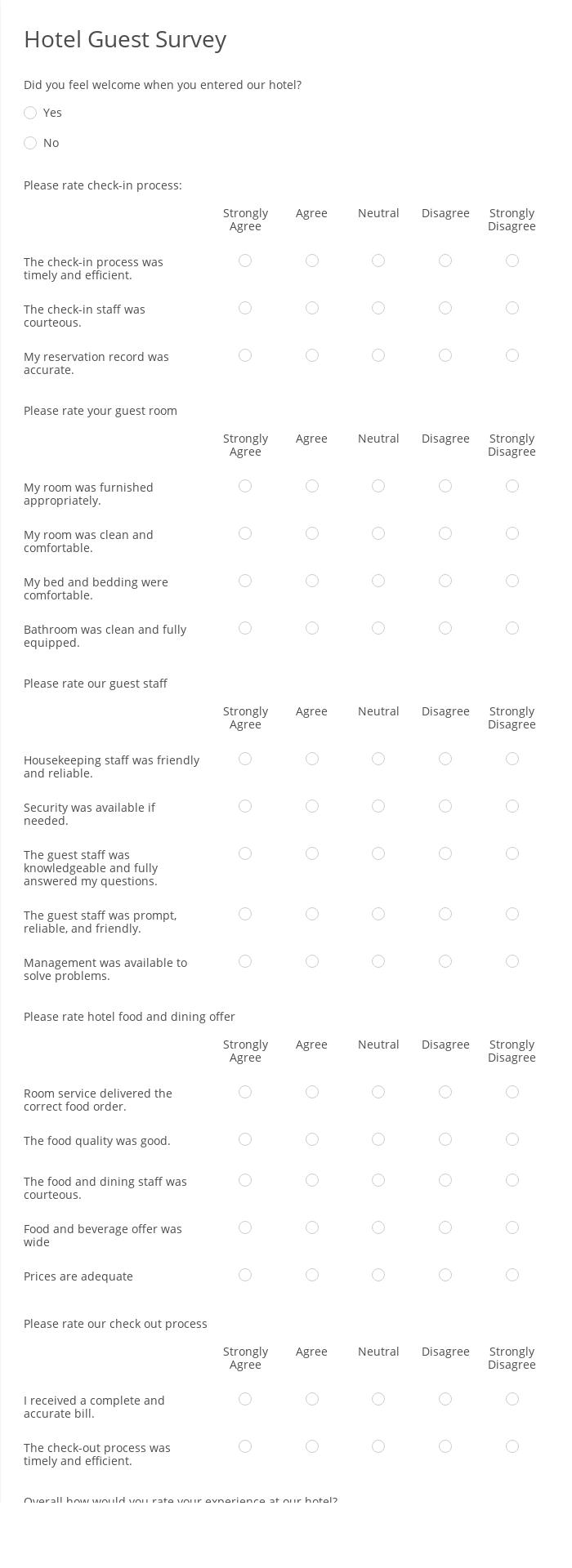 Hotel Guest Survey