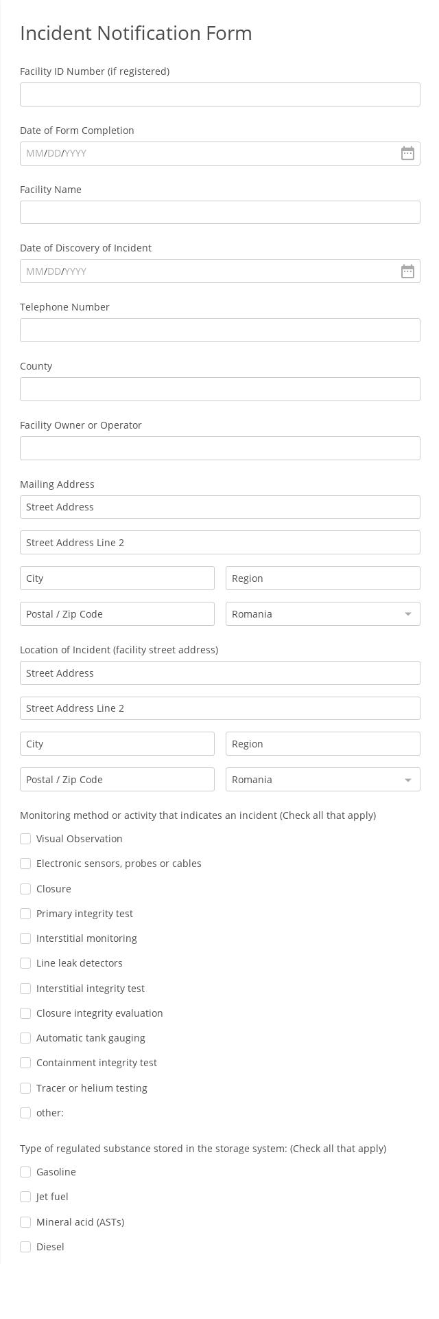 Incident Notification Form