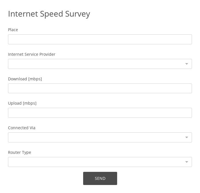 Internet Speed Survey