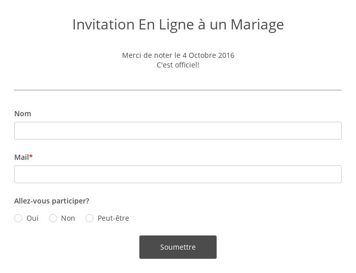 Invitation à un Mariage En Ligne