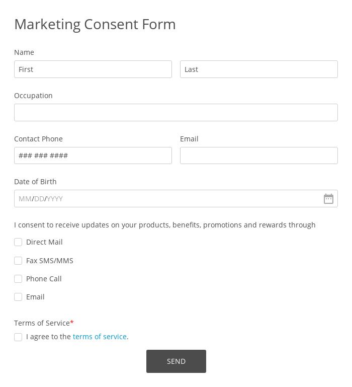 Marketing Consent Form