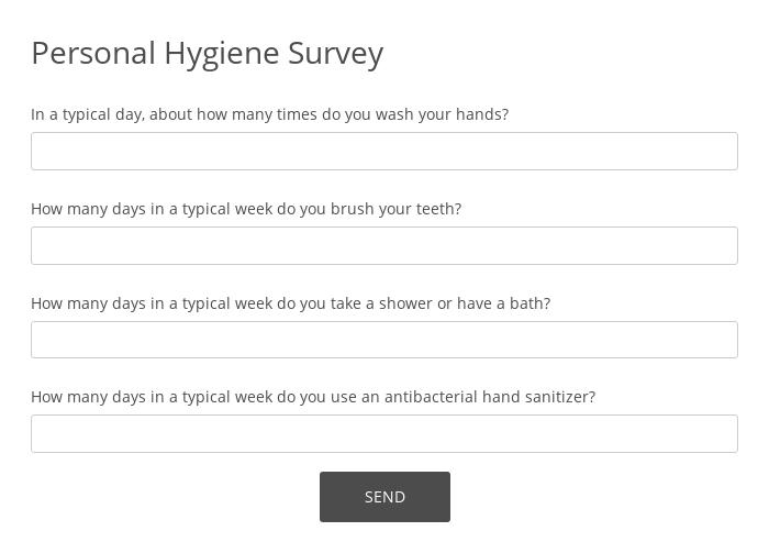 Personal Hygiene Survey