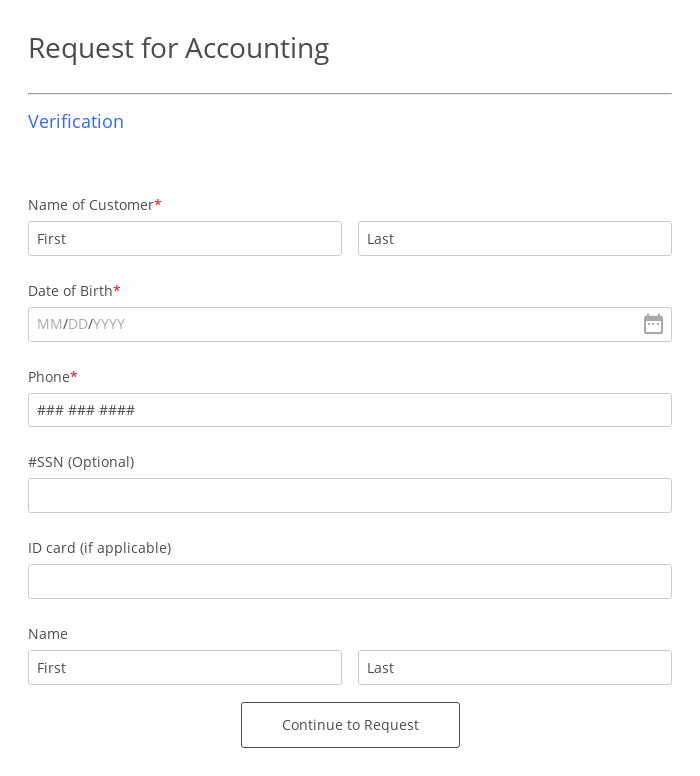 Request for Accounting