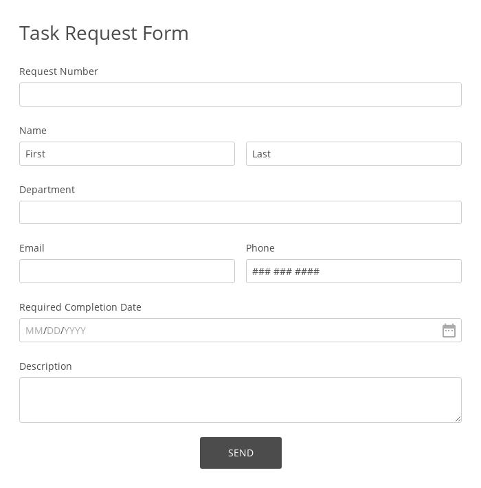 Task Request Form