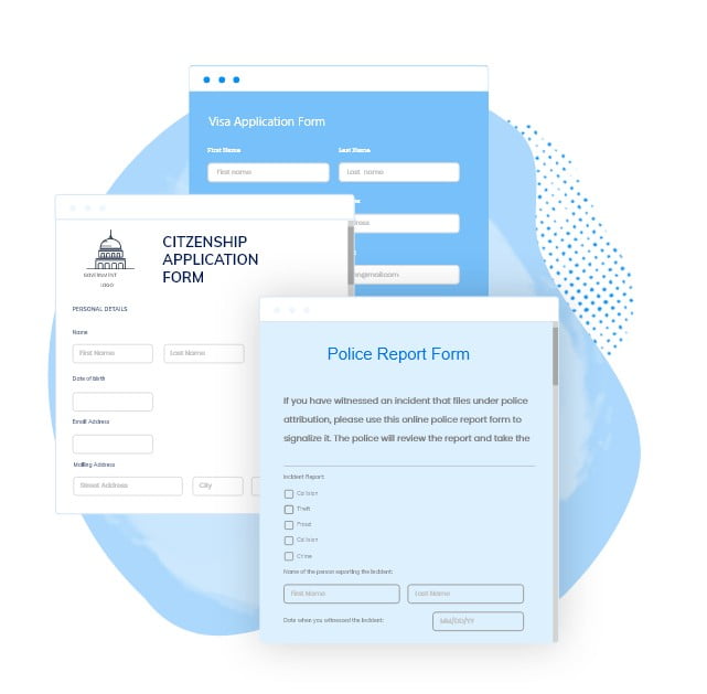 Image showing a few government form templates