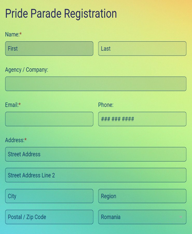 pride parade registration form