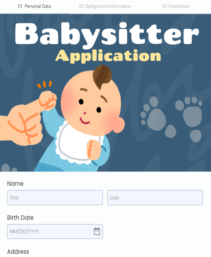 Babysitter Application Form Template