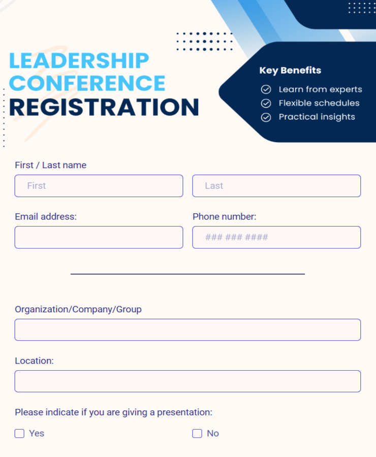 Leadership Conference Registration Form
