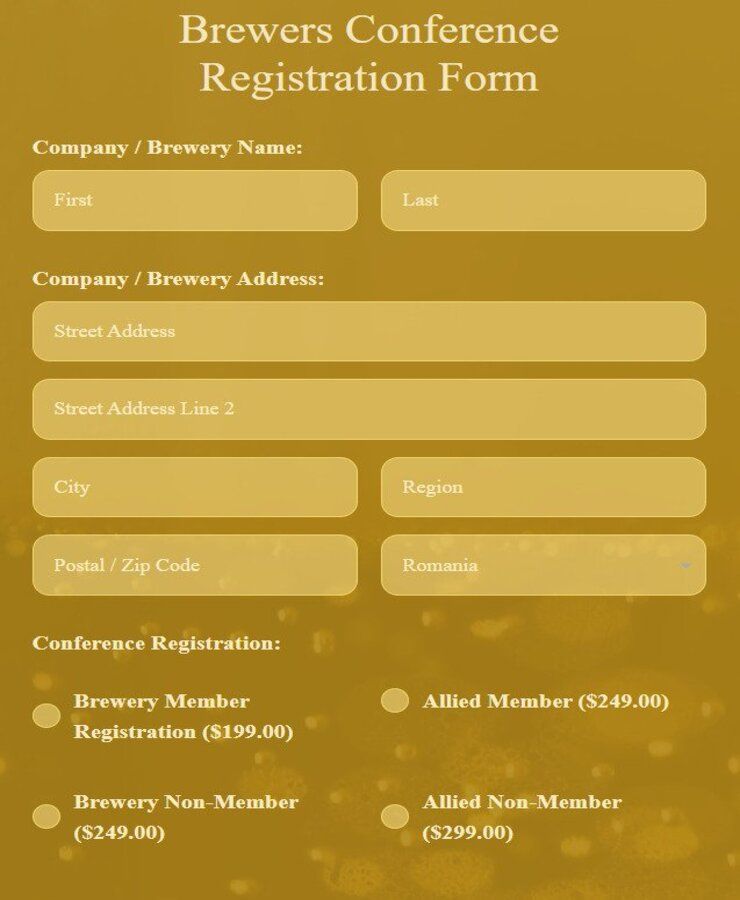 brewers conference registration form