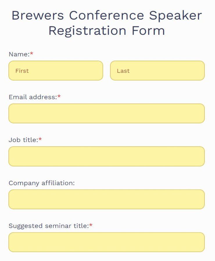 brewers conference speaker registration form