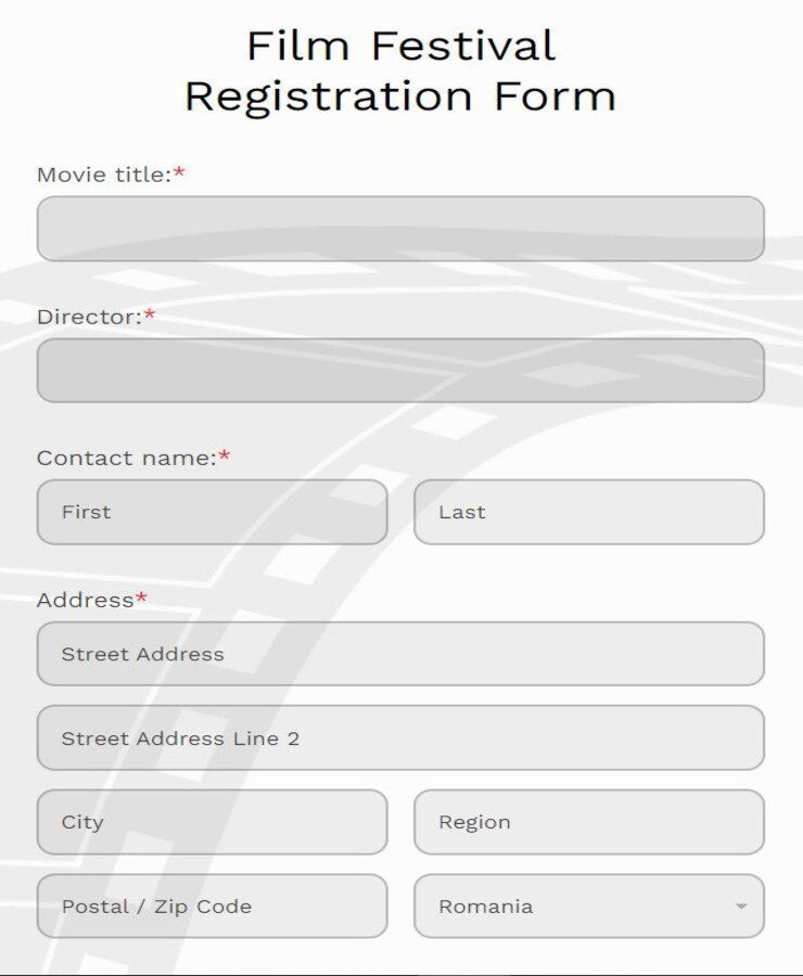 film festival registration form
