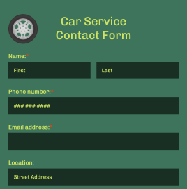 Car Service Contact Form