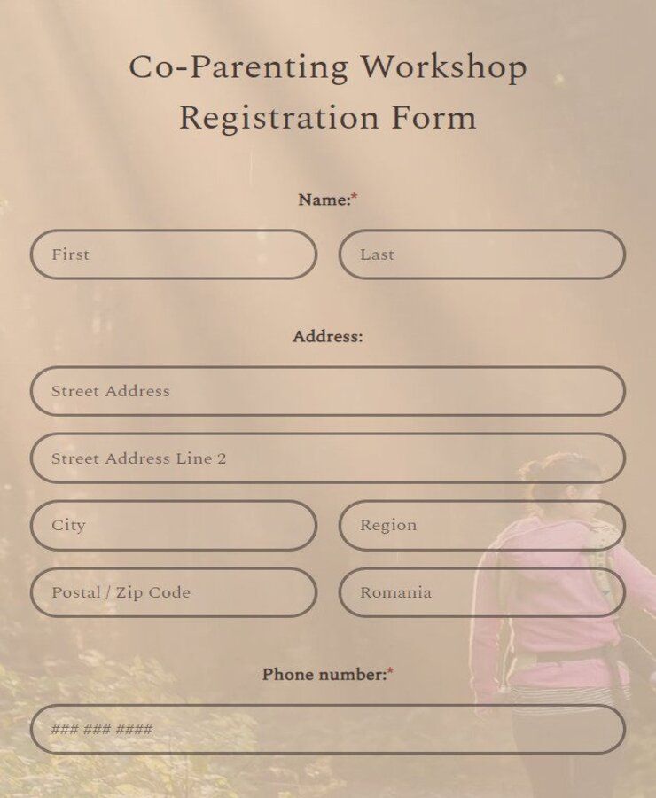 co parenting workshop registration form