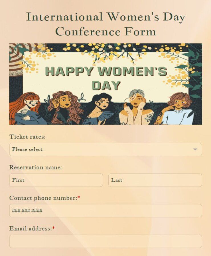 international women's day conference form