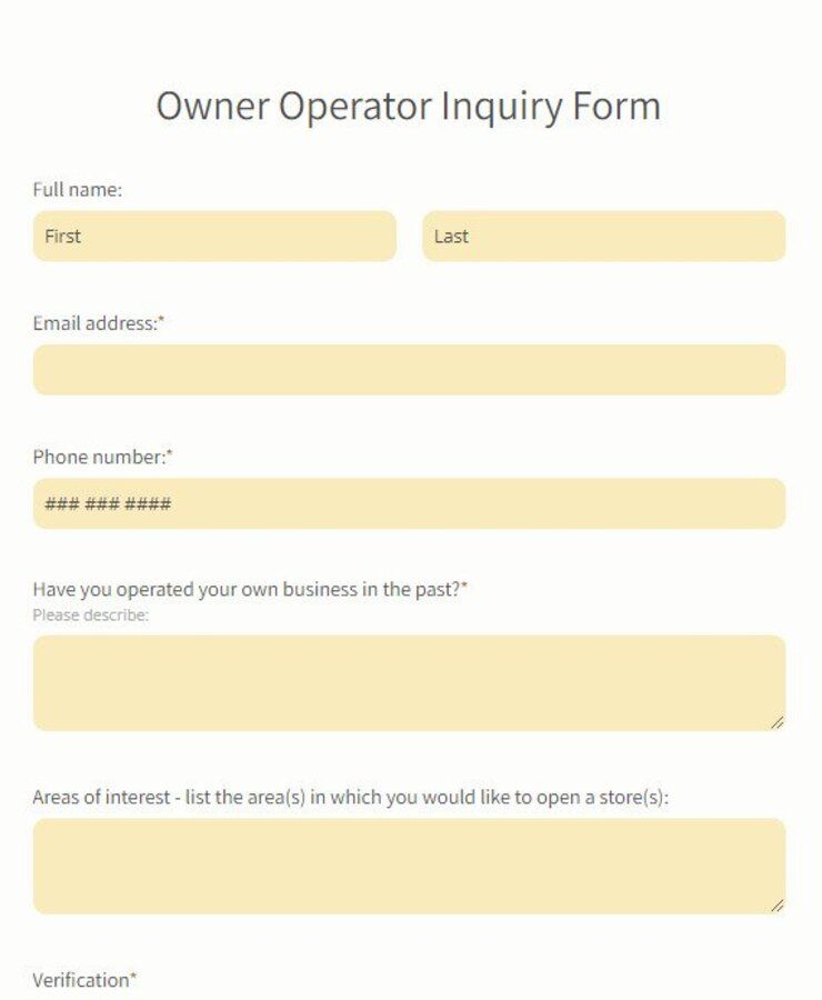 owner operator inquiry form