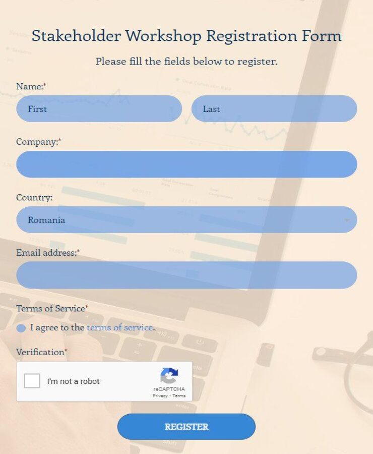 stakeholder workshop registration form