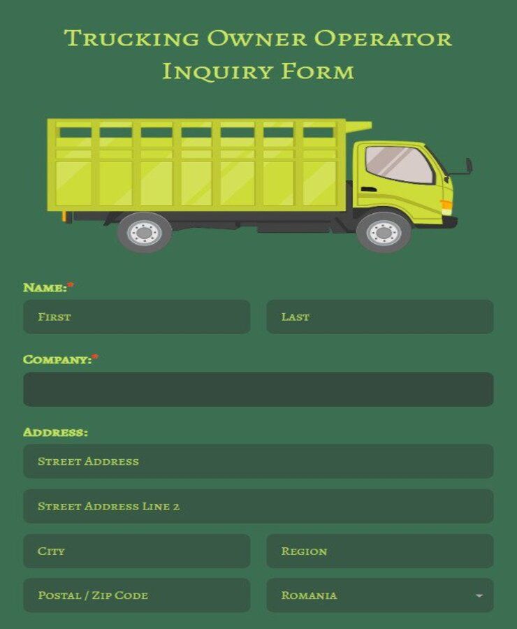 trucking owner operator inquiry form