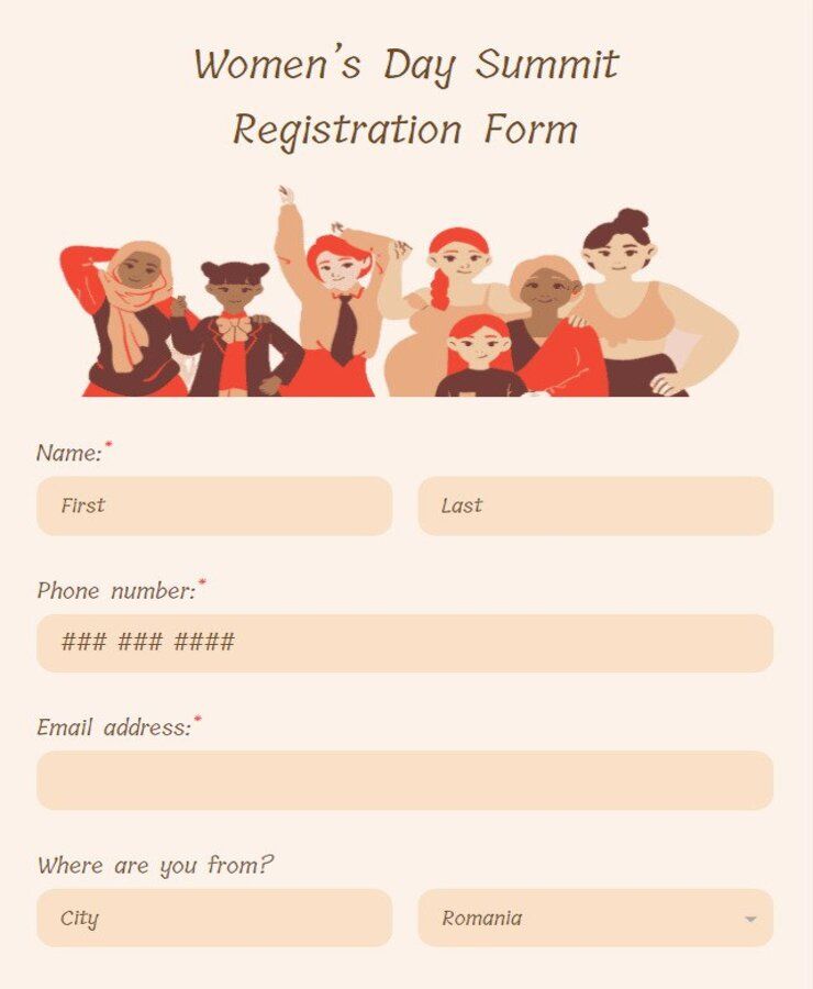international women's day summit form