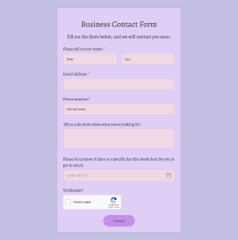 Business Contact Form
