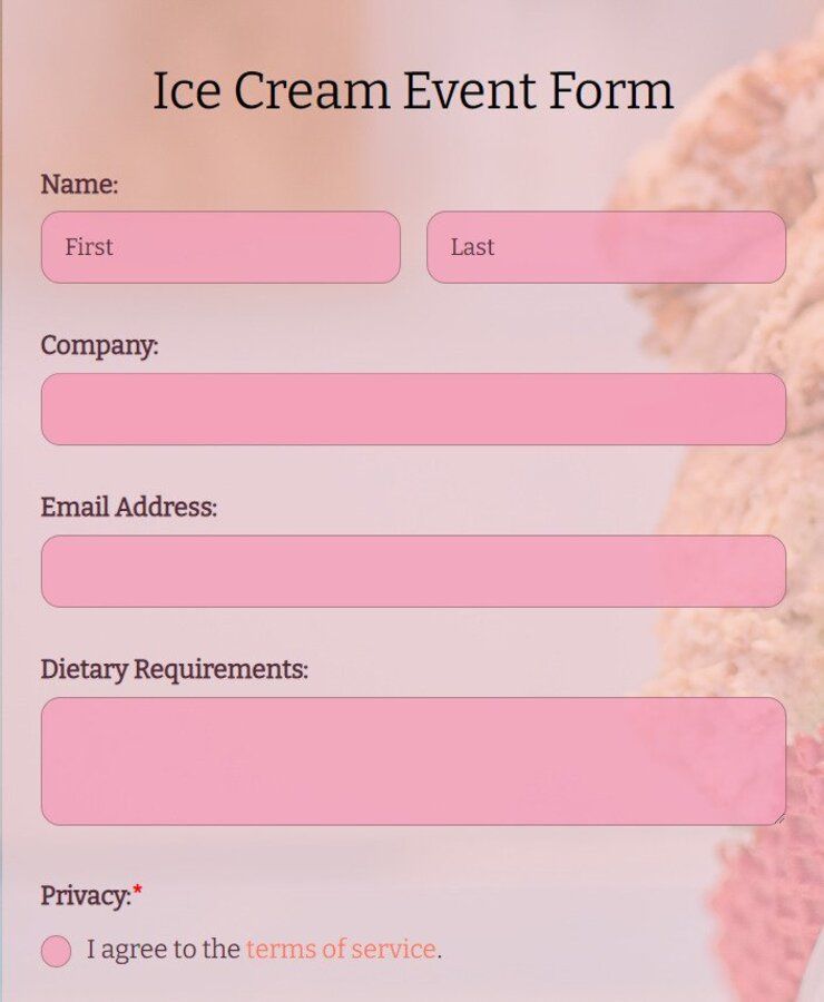 ice cream event form