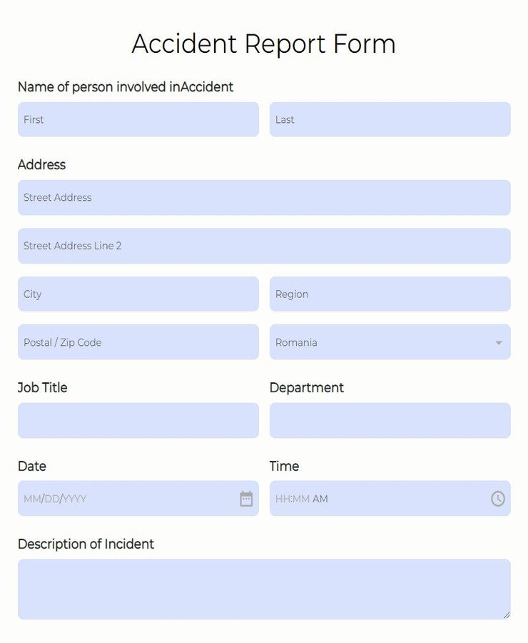 accident report form