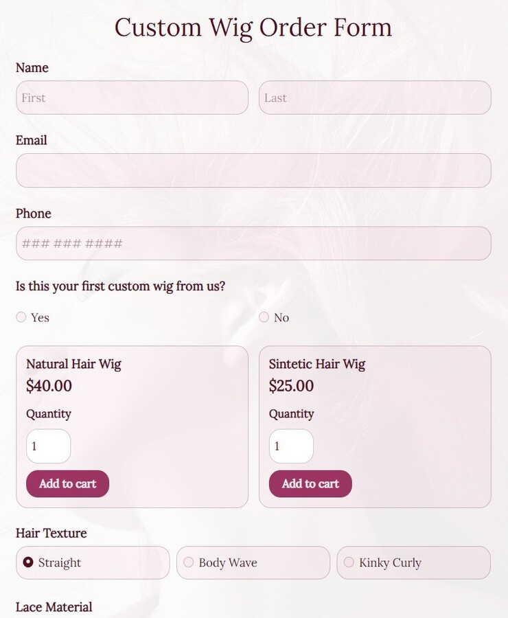 custom wig order form