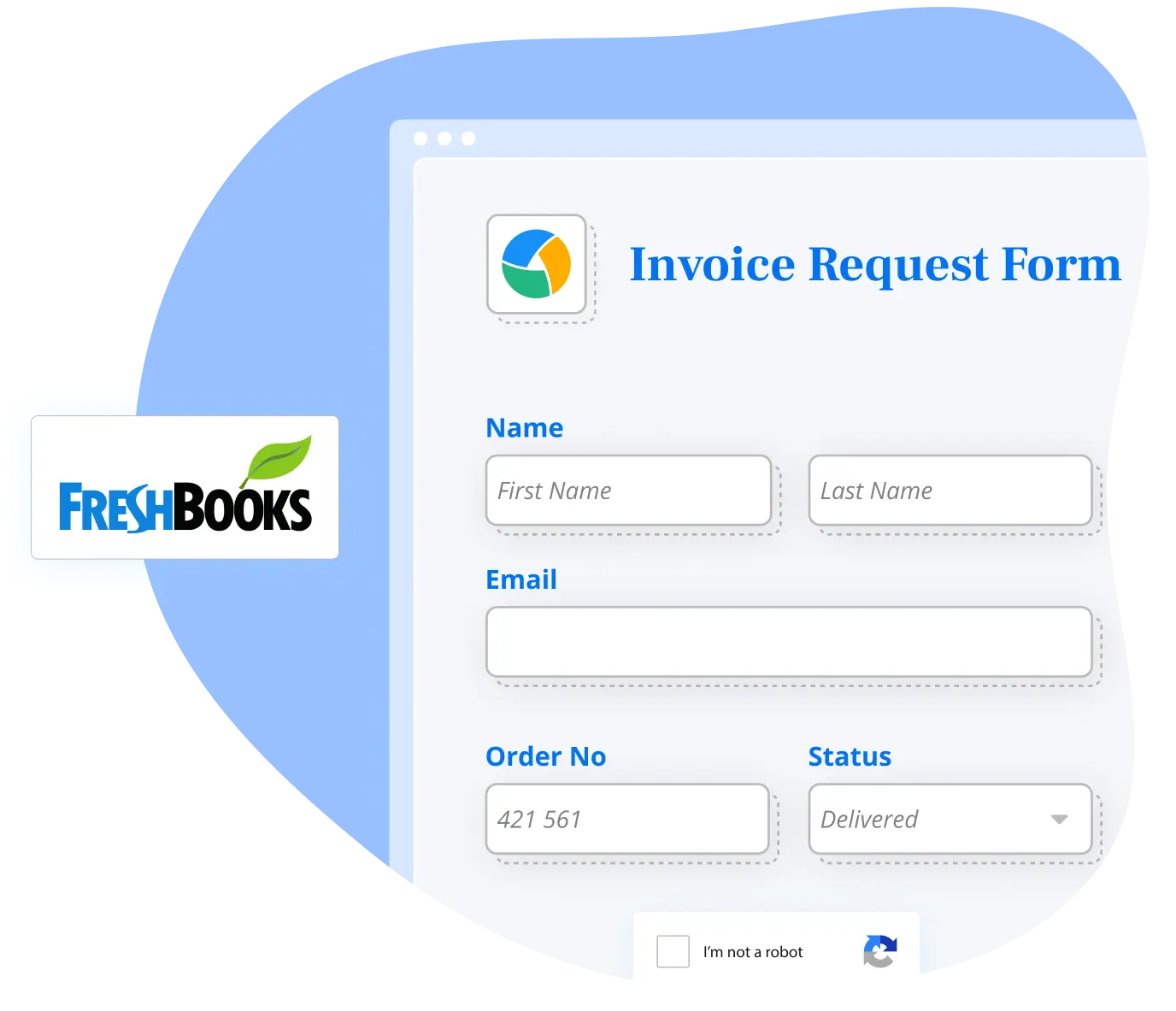 Image showing a Invoice Request Template integration with FreshBooks