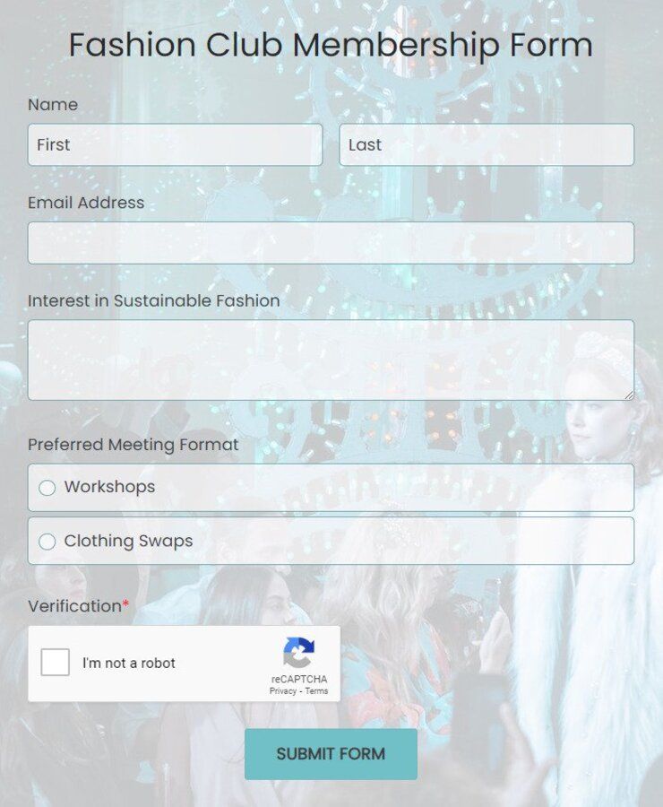 fashion club membership form