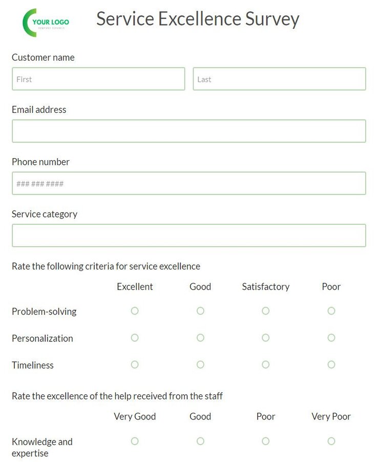 service excellence survey