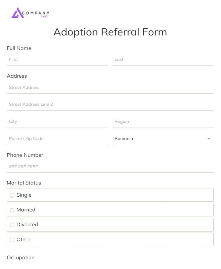 adoption referral form