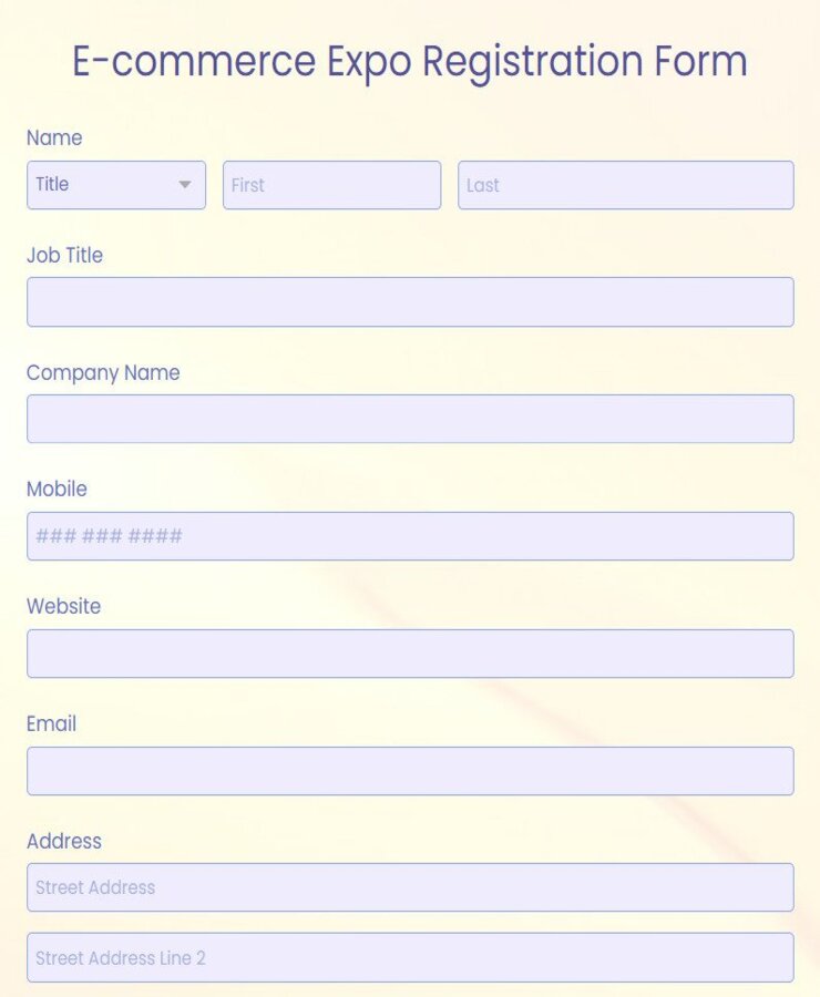 e-commerce expo registration form