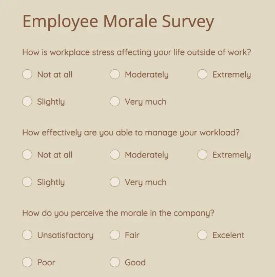 Employee Morale Survey
