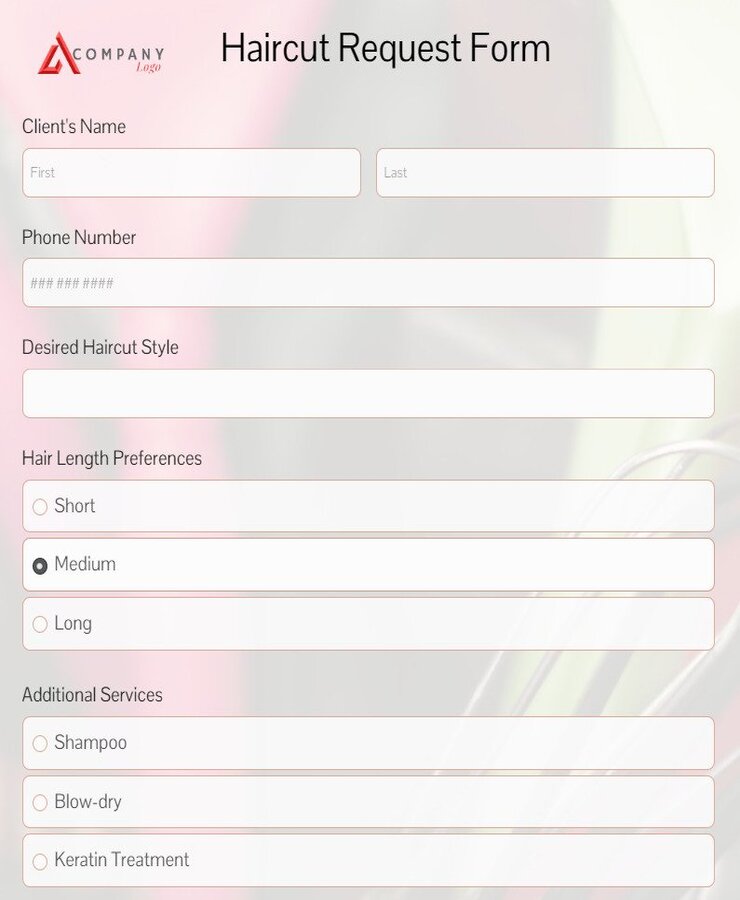 haircut request form