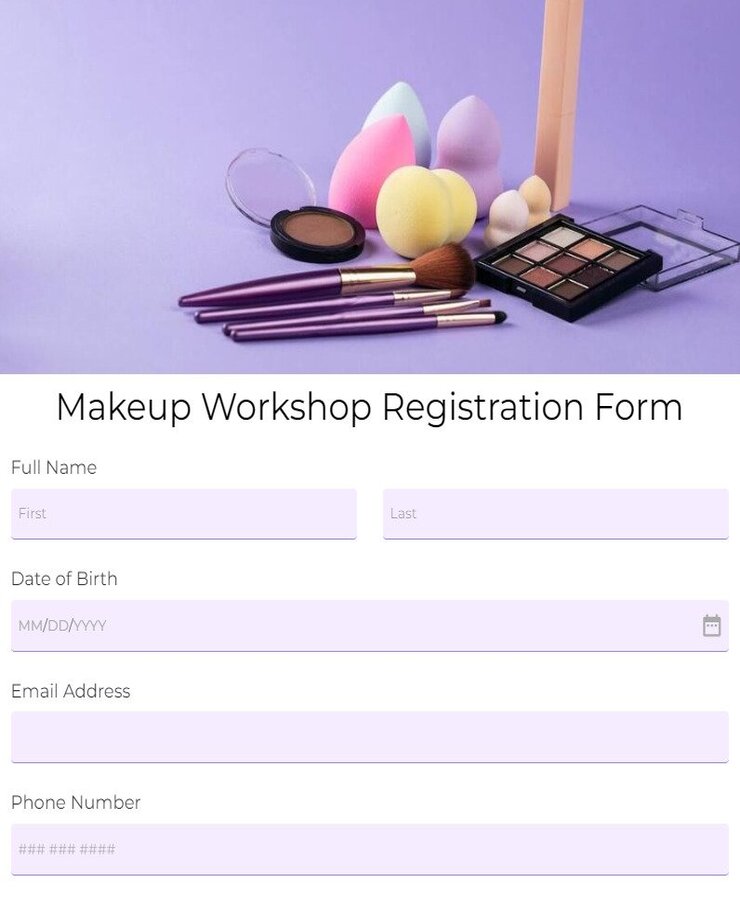 makeup workshop registration form