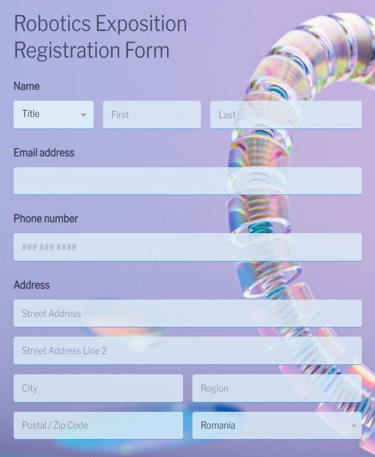 robotics exposition registration form