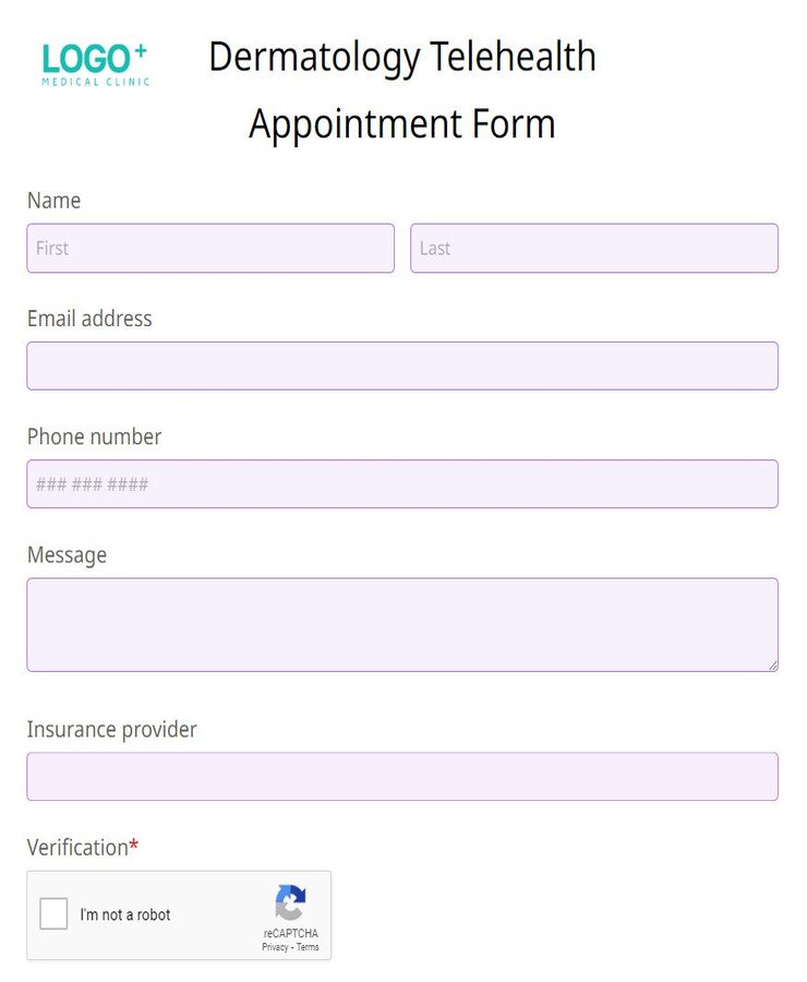 dermatology telehealth appointment form